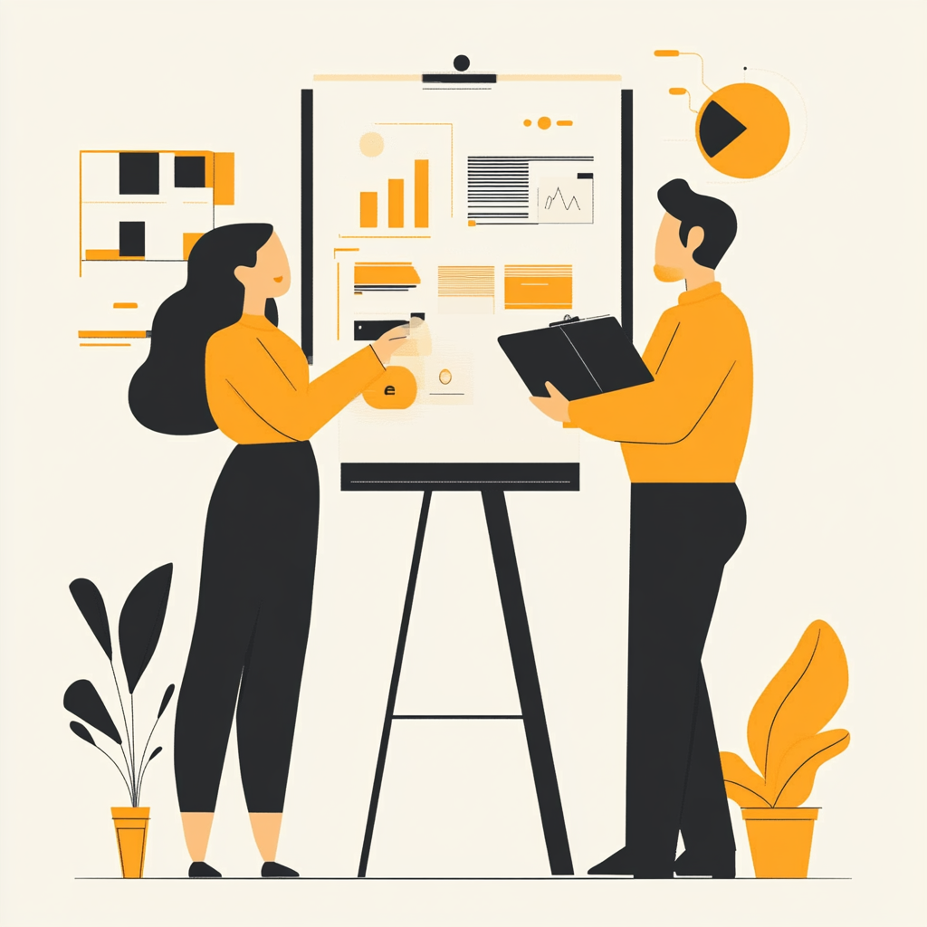 Deux professionnels échangent autour d’une stratégie d'optimisation des marges — illustration conceptuelle pour un article de blog.